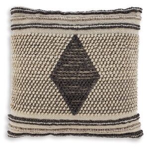 Ashley Furniture Ricker Pillow Cover Shams (x2) Cotton Wool Blend Cream Brown